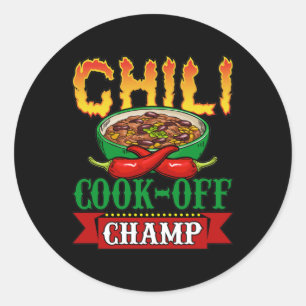 Adesivo Vencedor da Competição Chilli Cook Off Champ