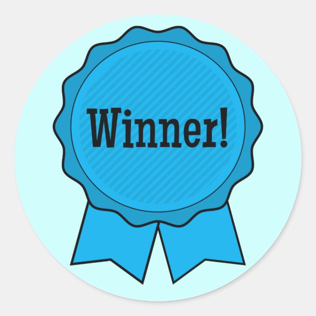 Adesivo Vencedor da Faixa Azul (Frente)