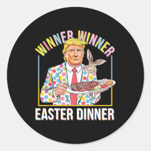 Adesivo Vencedor da Páscoa Janta Presidente Trump Happy