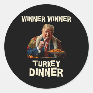 Adesivo Vencedor da Turquia Janta Ação de Graças Donald Tr