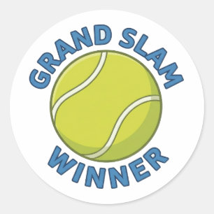 Adesivo Vencedor do Grand Slam Bola de Tênis Campeão Espor