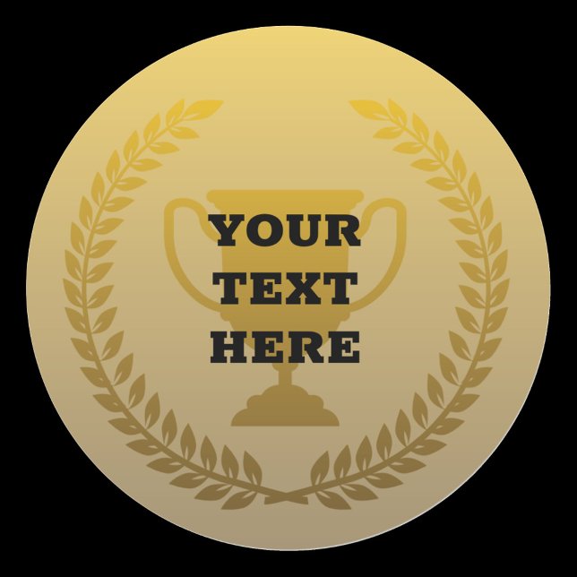 Adesivo Vencedor do prêmio Dourado trophy (Criador carregado)