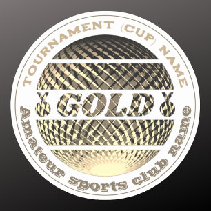 Adesivo Vencedor do primeiro lugar da medalha de ouro camp