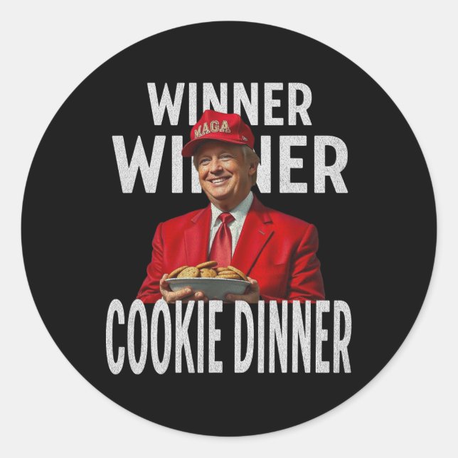 Adesivo Vencedor Janto Cookie Funny Trump 2024 47th (Frente)