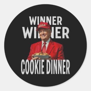 Adesivo Vencedor Janto Cookie Funny Trump 2024 47th