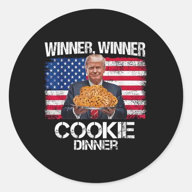 Adesivo Vencedor Janto Cookie Funny Trump 2024 47th (Frente)