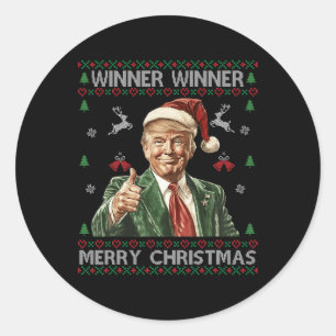 Adesivo Vencedor vencedor Merry Christmas Trump Papais noe