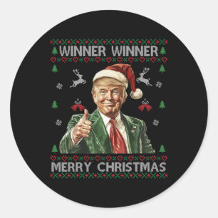 Adesivo Vencedor vencedor Merry Christmas Trump Papais noe