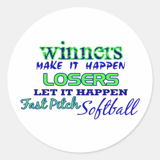 Adesivo Vencedores.Softball de distância rápida (Frente)