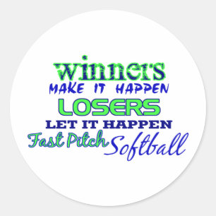 Adesivo Vencedores.Softball de distância rápida
