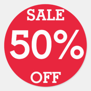 Adesivo VENDA 50% OFF forma Oval alterável