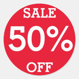 Adesivo VENDA 50% OFF forma Oval alterável