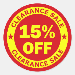 Adesivo Venda de espaço livre 15% desligado