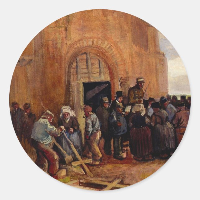 Adesivo Venda de Sucata de Construção por Vincent van Gogh (Frente)