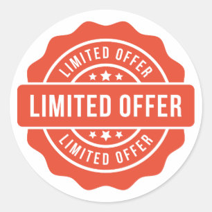 Adesivo Venda limitada de ofertas