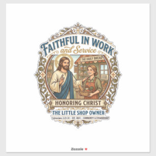 Adesivo Vendedor de Artesanato Jesus Etsy Camisa de Fabric