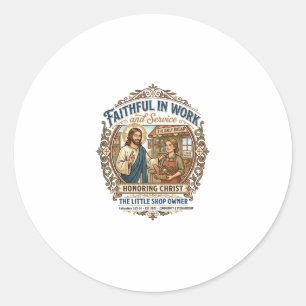 Adesivo Vendedor de Artesanato Jesus Etsy Camisa de Fabric