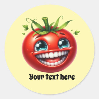 Adesivo Vendedores de tomate divertidos personalizáveis