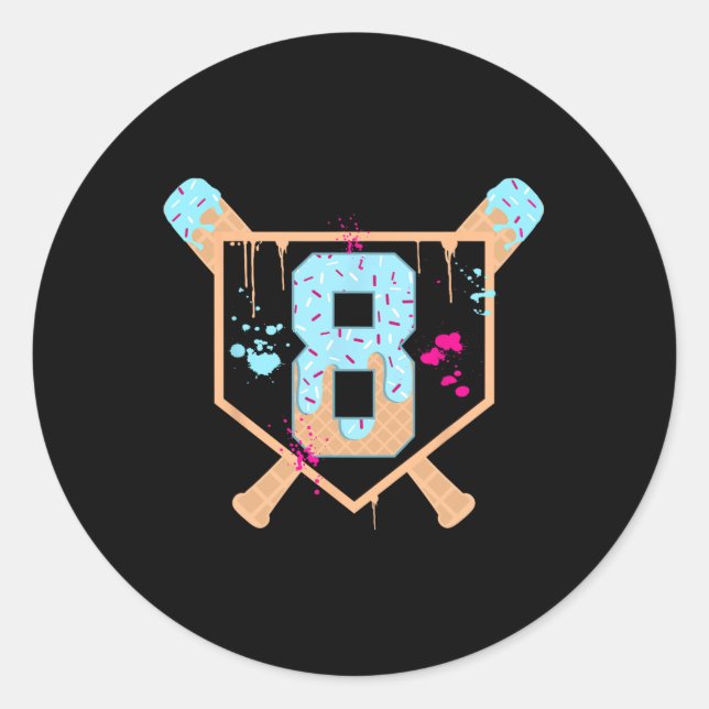 Adesivo Vender Drivers de Sorvete de 8 anos 8. Aniversário (Frente)