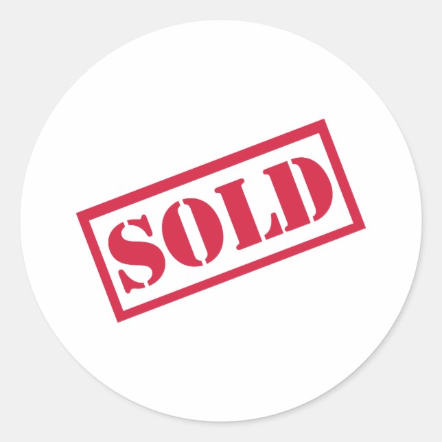 Adesivo Vendido (Frente)