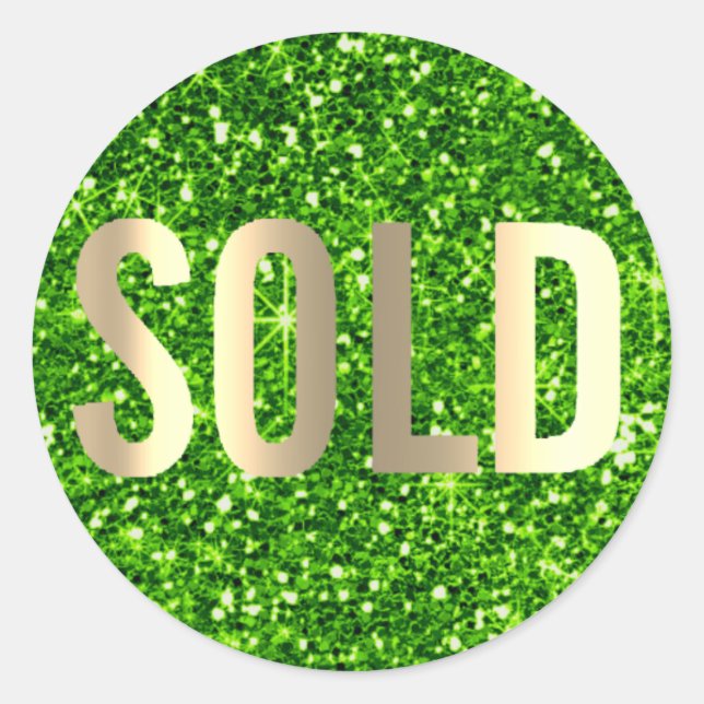 Adesivo Vendido Dourado Agente de Imóveis Lux Verde Golf (Frente)