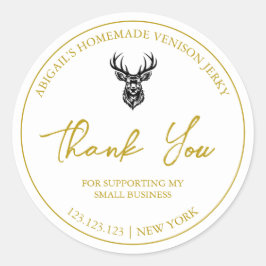 Adesivo Veneno simples caseiro Jerky Obrigado Rótulo