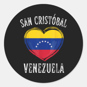 Adesivo Venezuela Flag Heart San Cristobal City