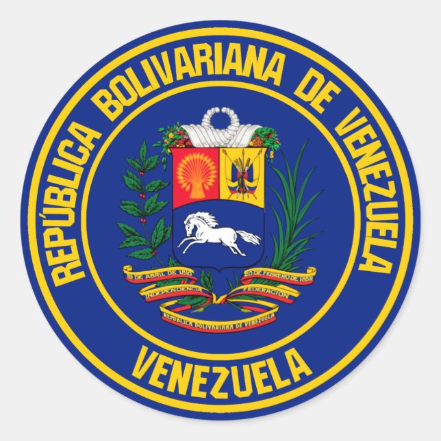 Adesivo Venezuela Round Emblem (Frente)