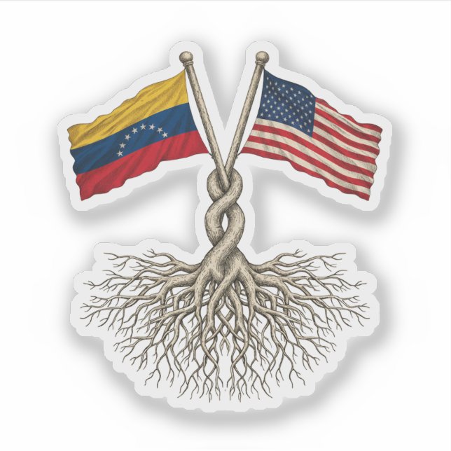 Adesivo Venezuelano-Americano (Frente)