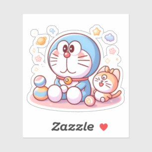 Adesivo Venha Venha Gato E Doraemon