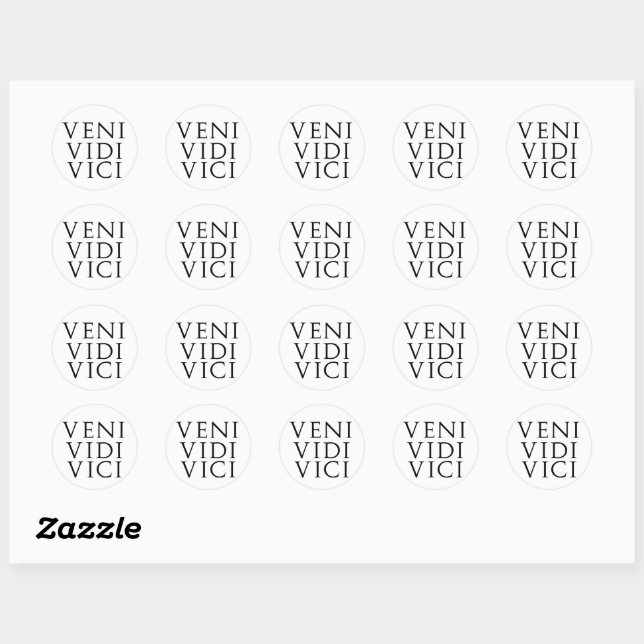 Adesivo Veni Vidi Vici | Zazzle Portugal