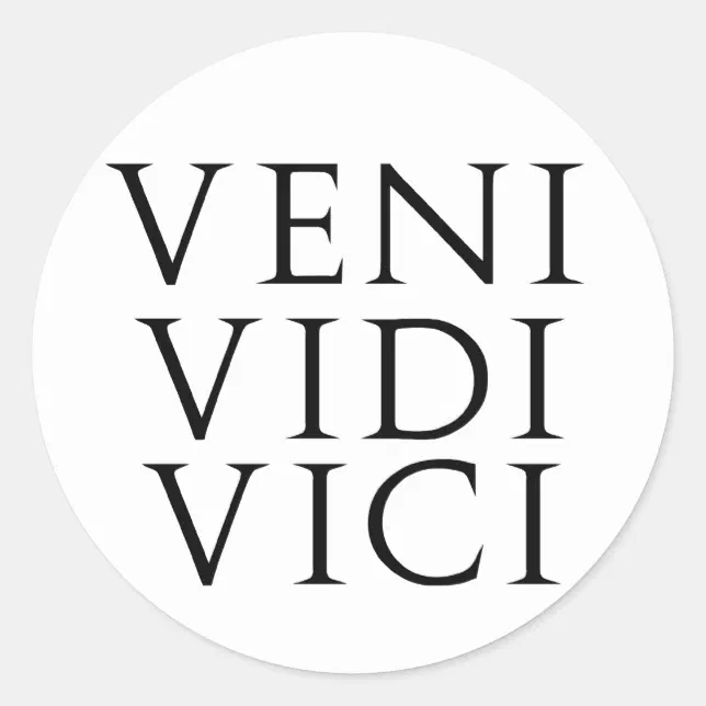 Adesivo Veni Vidi Vici | Zazzle Portugal