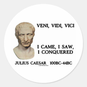 Adesivo Veni, Vidi, Vici - eu vim, mim vi, mim conquistei