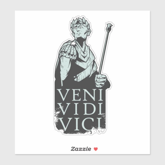 Adesivo Veni Vidi Vici Julius Caesar Roman (Folha)