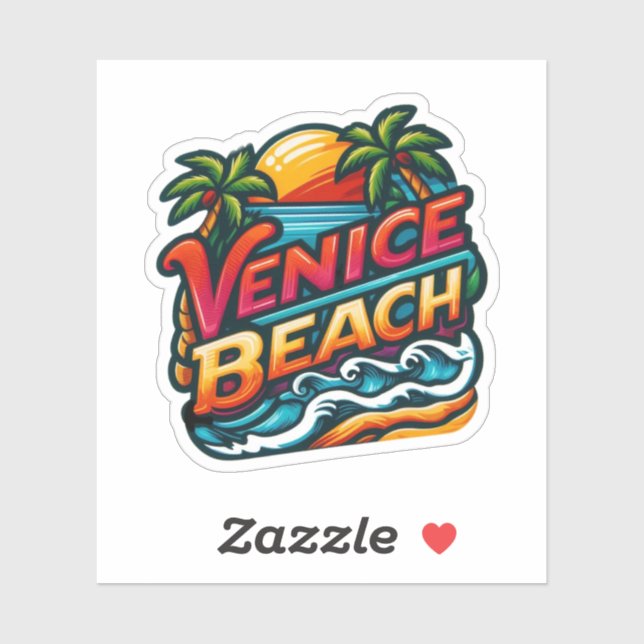 Adesivo Venice Beach, Califórnia, EUA (Folha)