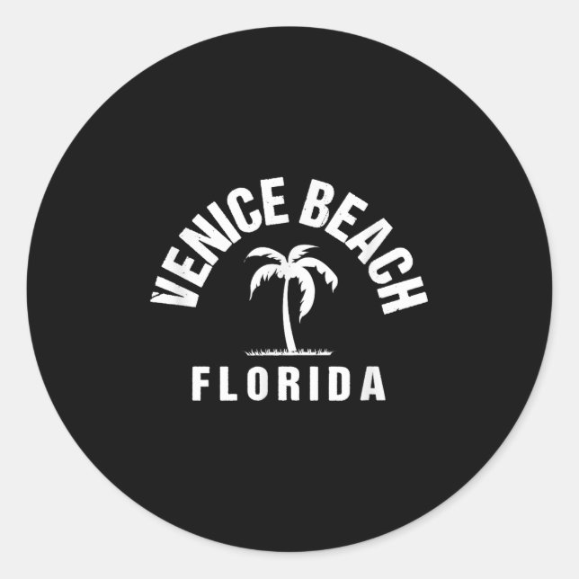 Adesivo Venice Beach Fl Palm Tree Art Venice Palm Tree Tra (Frente)