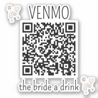 Adesivo VENMO a noiva uma Festa de solteira de código QR d