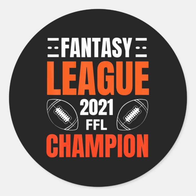 Adesivo Venta vencedora campeã da Liga Fantasy Futebol 202 (Frente)