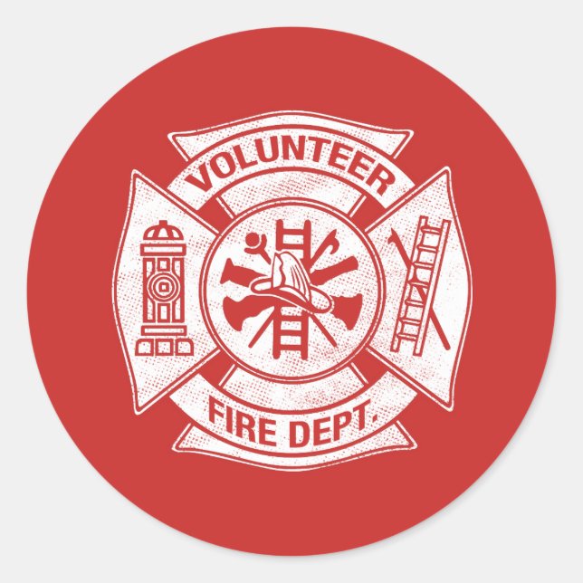 Adesivo Ventilador de bombeiros vermelho (Frente)