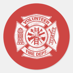 Adesivo Ventilador de bombeiros vermelho