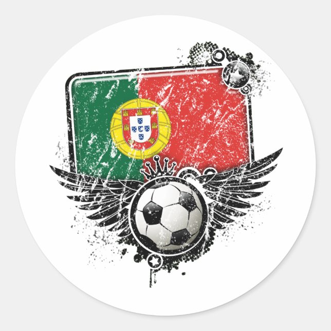 Adesivo Ventilador de futebol Portugal (Frente)