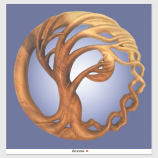 Adesivo Vento Flor De Árvore E Crescente De Madeira Moon