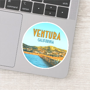 Adesivo Ventura Pier Beach California Vintage