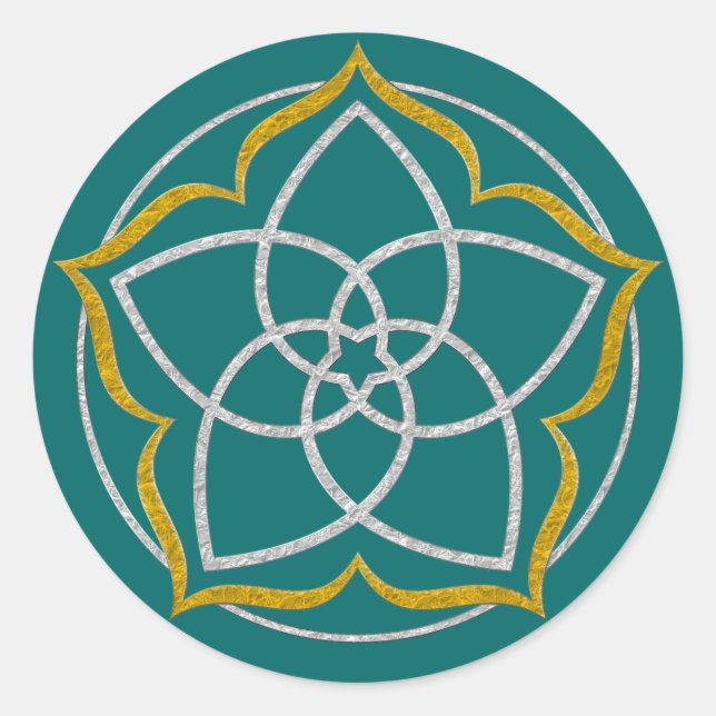 Adesivo VENUS FLOWER / Venusblume Lotus SILVER DOURADO (Frente)