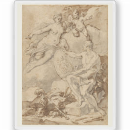 Adesivo Vênus recebendo das armas vulcânicas de Aeneas