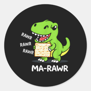 Adesivo ver Maror Ma-Roar Dinossauro Divertido Pesach