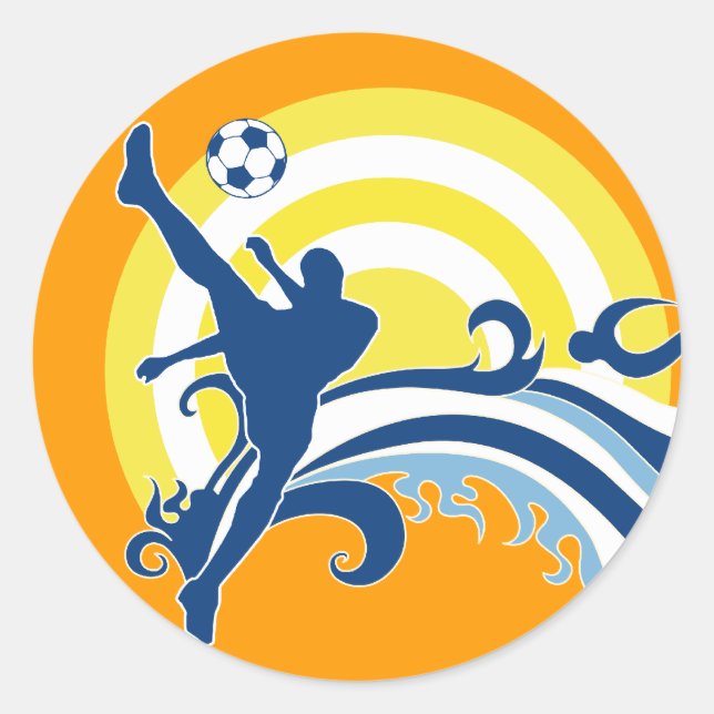 Adesivo verão de futebol. (Frente)