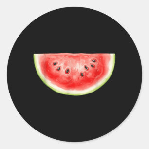 Adesivo Verão de Melancia Aquarela Fruta Fatia Suculento