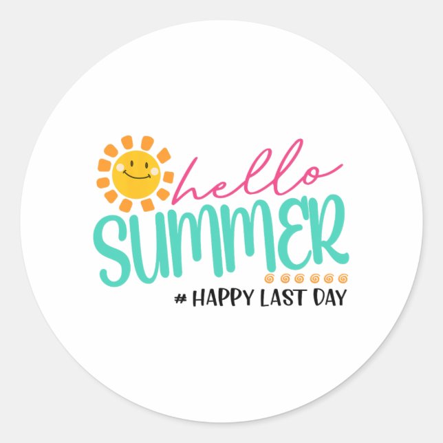 Adesivo Verão feliz no último dia (Frente)
