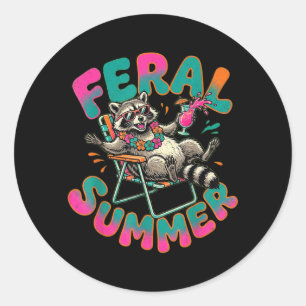 Adesivo Verão Feral Rato Lavar Exótico Férias Praia Engraç